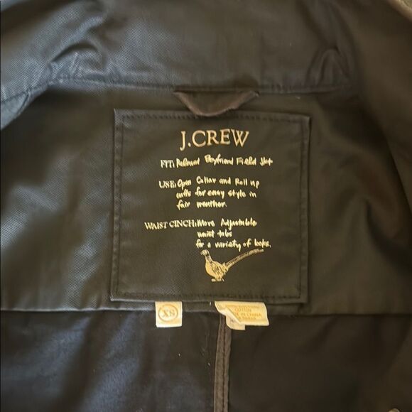 J. Crew Black and Gold Twill Field Jacket with Stand-Up Collar size XS - Picture 7 of 13